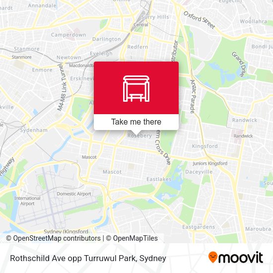 Rothschild Ave opp Turruwul Park map