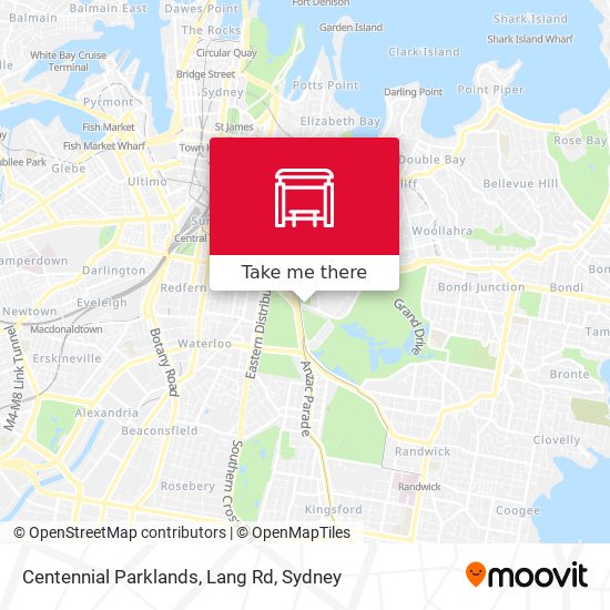 Centennial Parklands, Lang Rd map