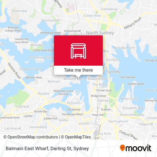 Balmain East Wharf, Darling St map