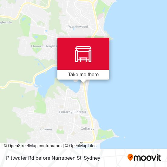 Pittwater Rd before Narrabeen St map