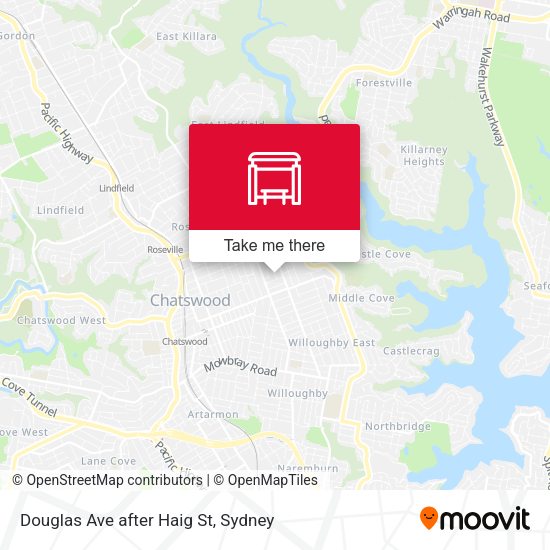 Douglas Ave after Haig St map