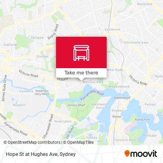 Hope St at Hughes Ave map