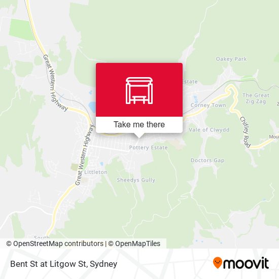 Bent St at Litgow St map