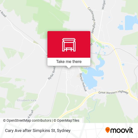 Cary Ave after Simpkins St map