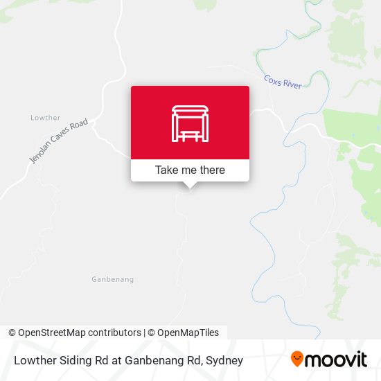 Lowther Siding Rd at Ganbenang Rd map