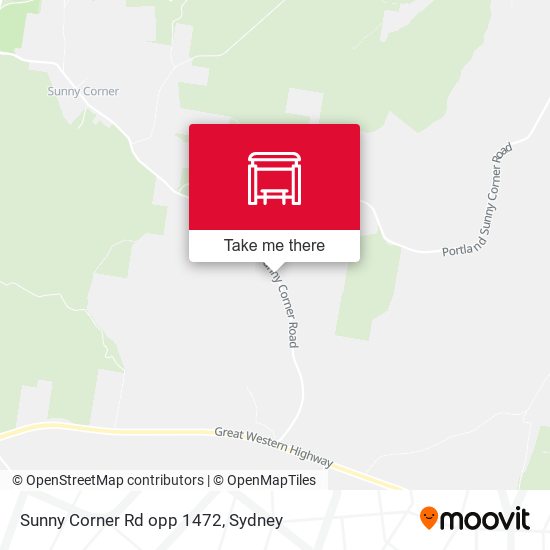 Sunny Corner Rd opp 1472 map