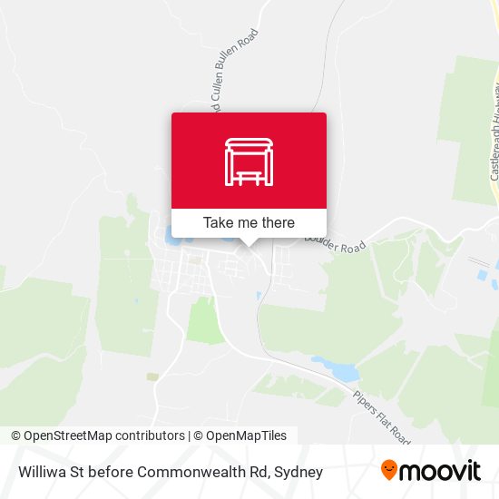 Williwa St before Commonwealth Rd map