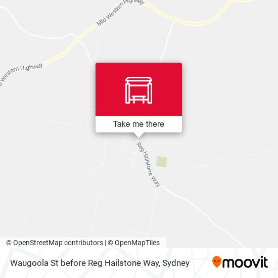 Waugoola St before Reg Hailstone Way map