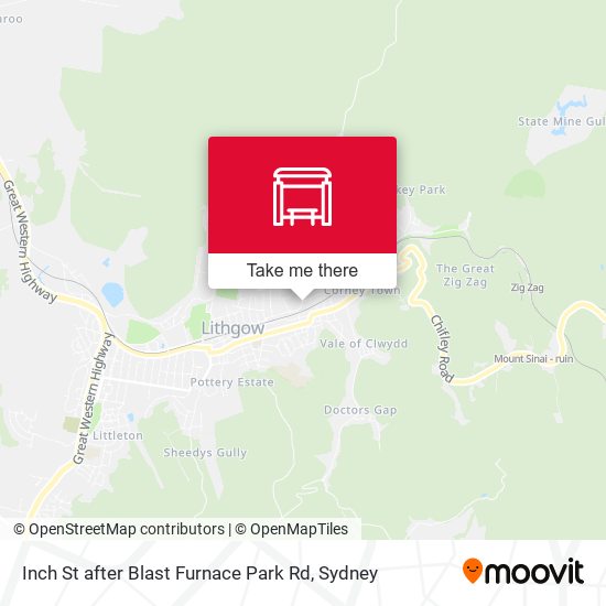 Inch St after Blast Furnace Park Rd map