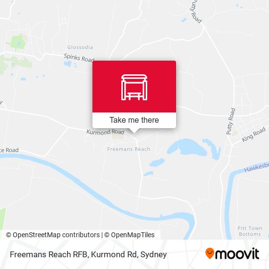 Freemans Reach RFB, Kurmond Rd map