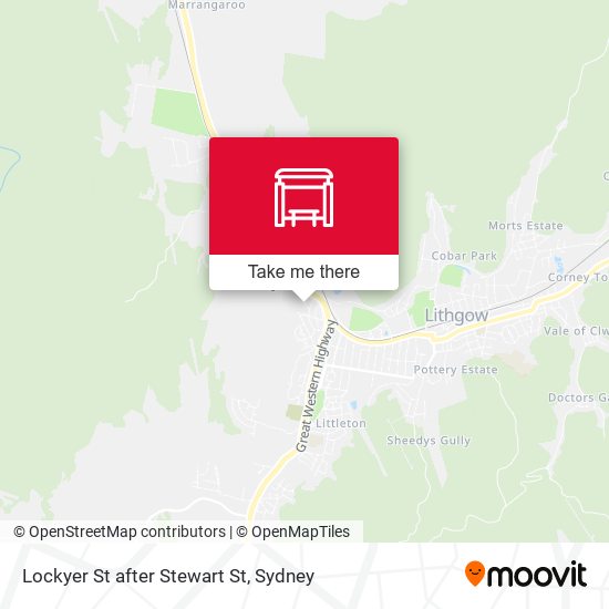 Lockyer St after Stewart St map