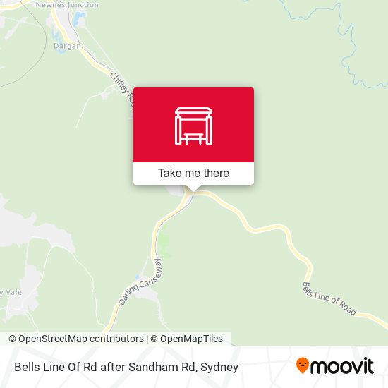 Bells Line Of Rd after Sandham Rd map