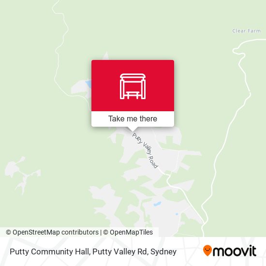 Putty Community Hall, Putty Valley Rd map