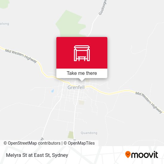 Melyra St at East St map
