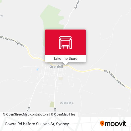 Cowra Rd before Sullivan St map