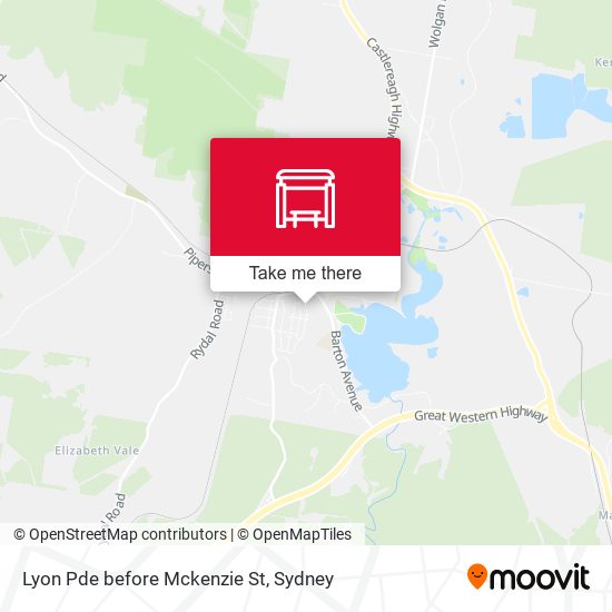 Lyon Pde before Mckenzie St map