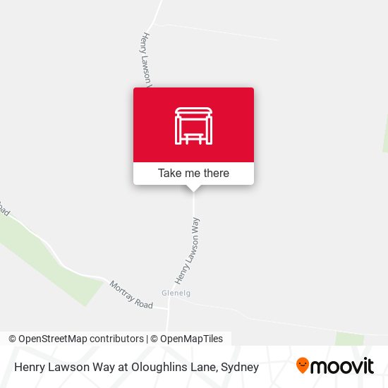 Henry Lawson Way at Oloughlins Lane map