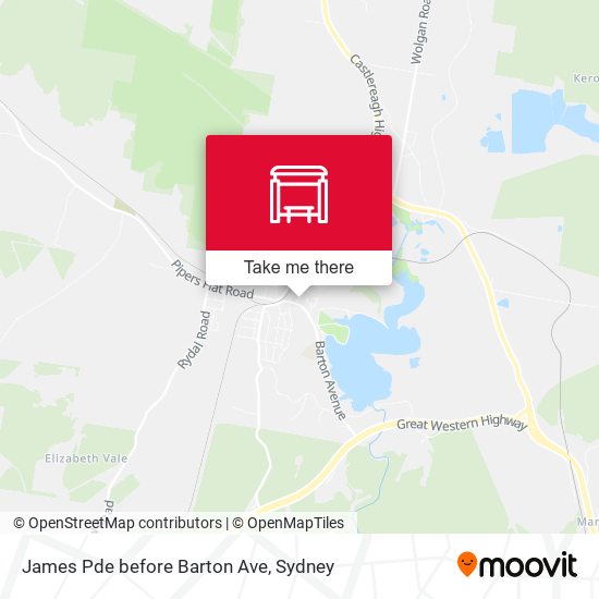 James Pde before Barton Ave map