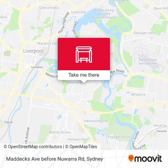 Maddecks Ave before Nuwarra Rd map