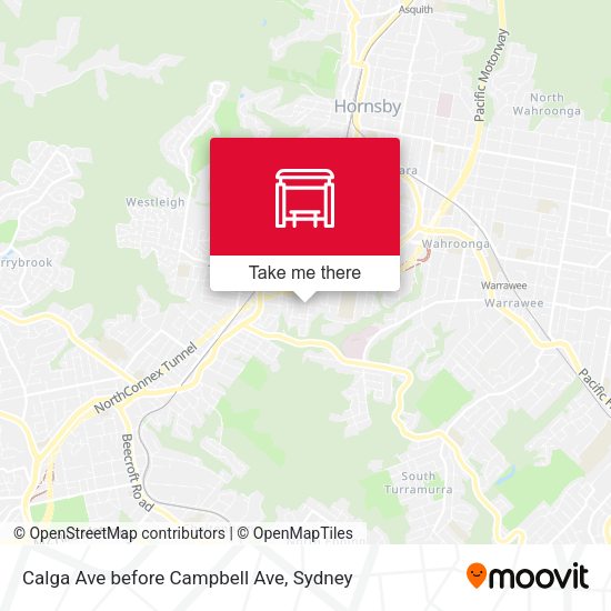 Calga Ave before Campbell Ave map