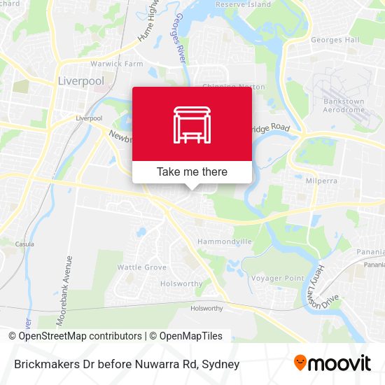 Brickmakers Dr before Nuwarra Rd map