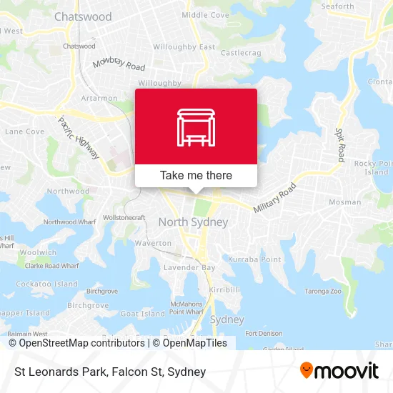 St Leonards Park, Falcon St map