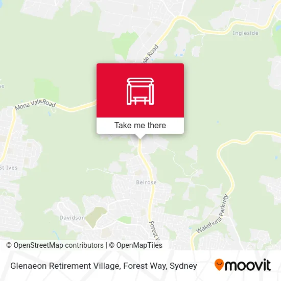 Glenaeon Retirement Village, Forest Way map