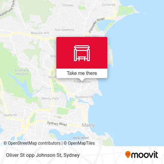 Mapa Oliver St opp Johnson St