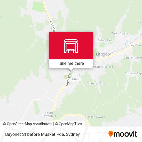 Bayonet St before Musket Pde map
