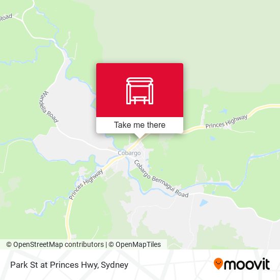 Park St at Princes Hwy map