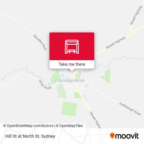 Hill St at North St map