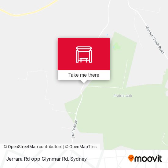 Jerrara Rd opp Glynmar Rd map