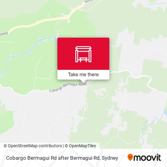 Cobargo Bermagui Rd after Bermagui Rd map