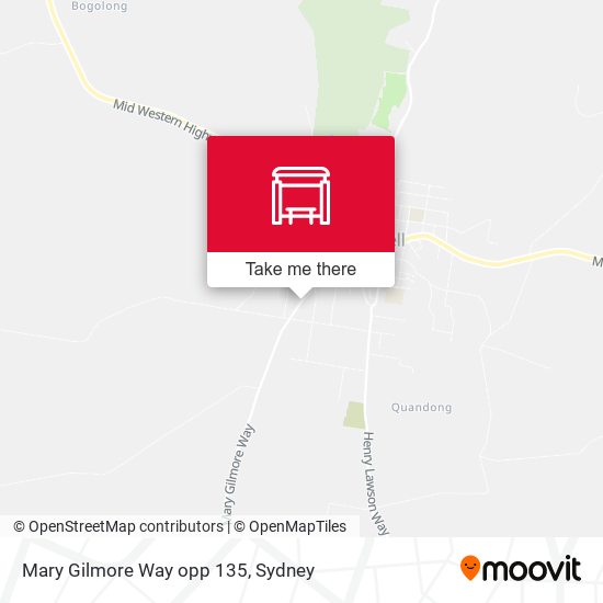 Mary Gilmore Way opp 135 map