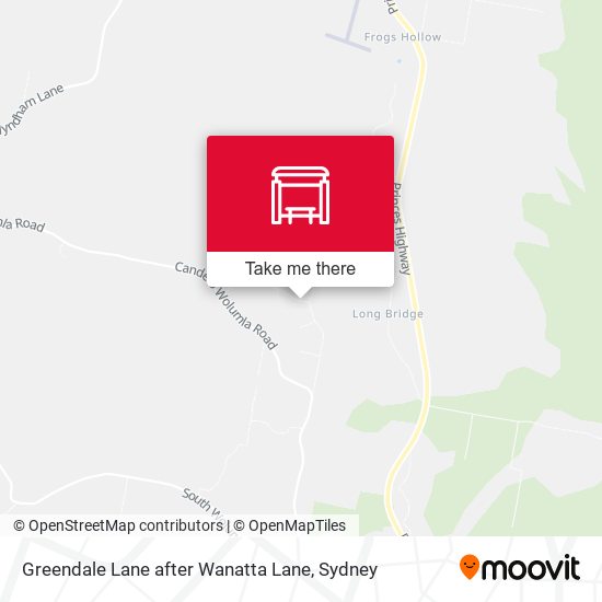 Greendale Lane after Wanatta Lane map