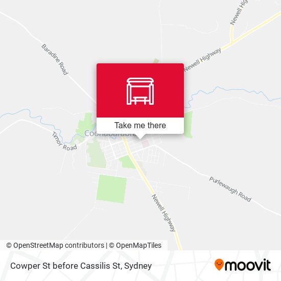 Cowper St before Cassilis St map