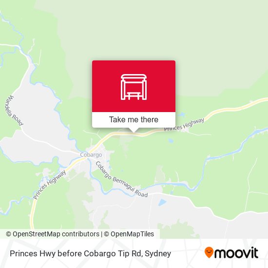 Princes Hwy before Cobargo Tip Rd map
