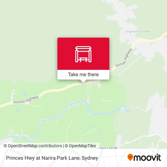 Princes Hwy at Narira Park Lane map