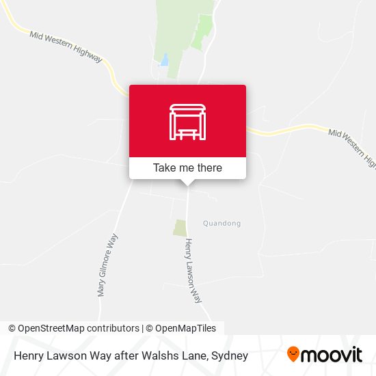 Henry Lawson Way after Walshs Lane map