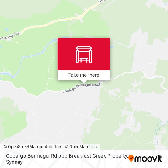 Cobargo Bermagui Rd opp Breakfast Creek Property map