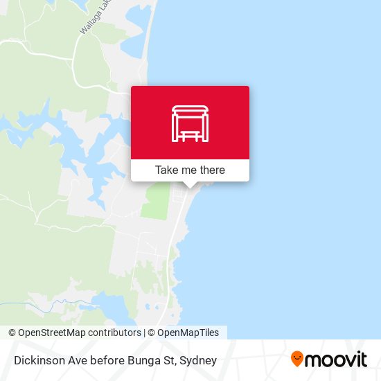 Dickinson Ave before Bunga St map
