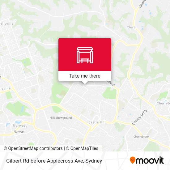 Gilbert Rd before Applecross Ave map