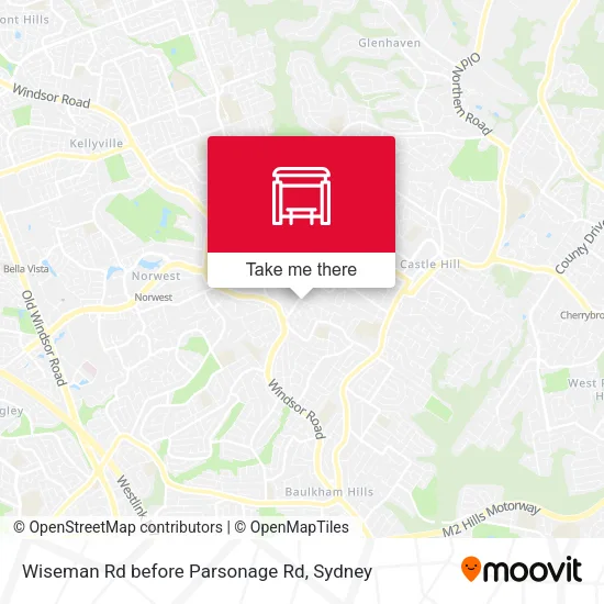 Wiseman Rd before Parsonage Rd map