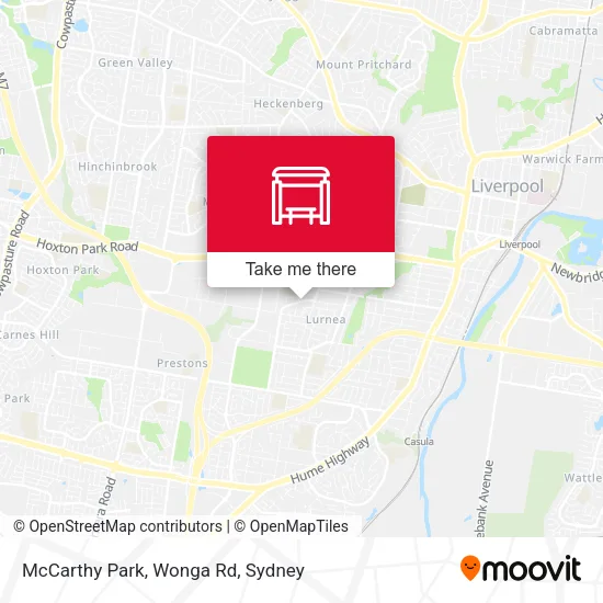 McCarthy Park, Wonga Rd map