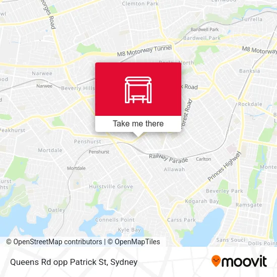 Queens Rd opp Patrick St map