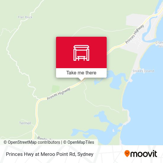 Princes Hwy at Meroo Point Rd map