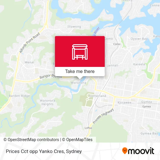Prices Cct opp Yanko Cres map