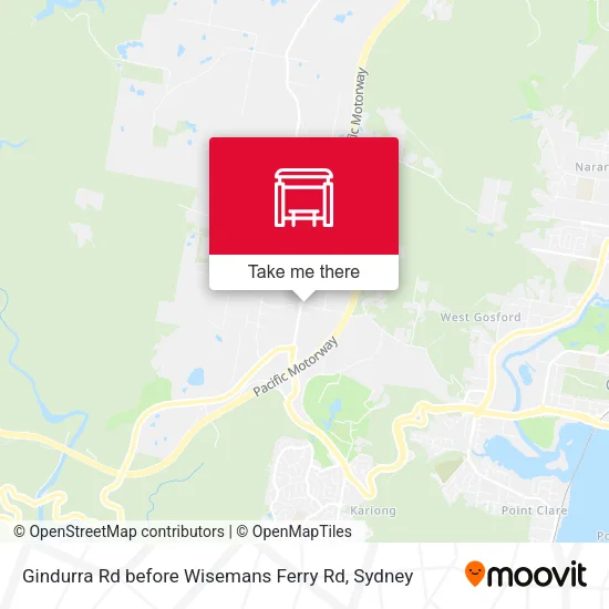 Gindurra Rd before Wisemans Ferry Rd map