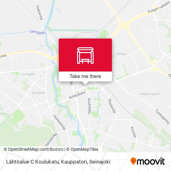 Lähtöalue C Koulukatu, Kauppatori map