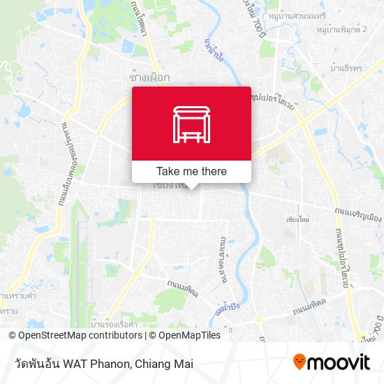 วัดพันอ้น WAT Phanon map